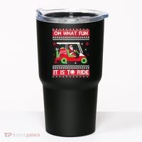 Oh What Fun It Is To Ride Golf Cart Christmas Golfing Golfer Tumbler thumb 0