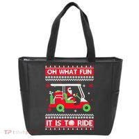 Oh What Fun It Is To Ride Golf Cart Christmas Golfing Golfer Tote Bag thumb 0