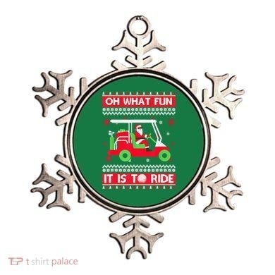 Oh What Fun It Is To Ride Golf Cart Christmas Golfing Golfer Ornament