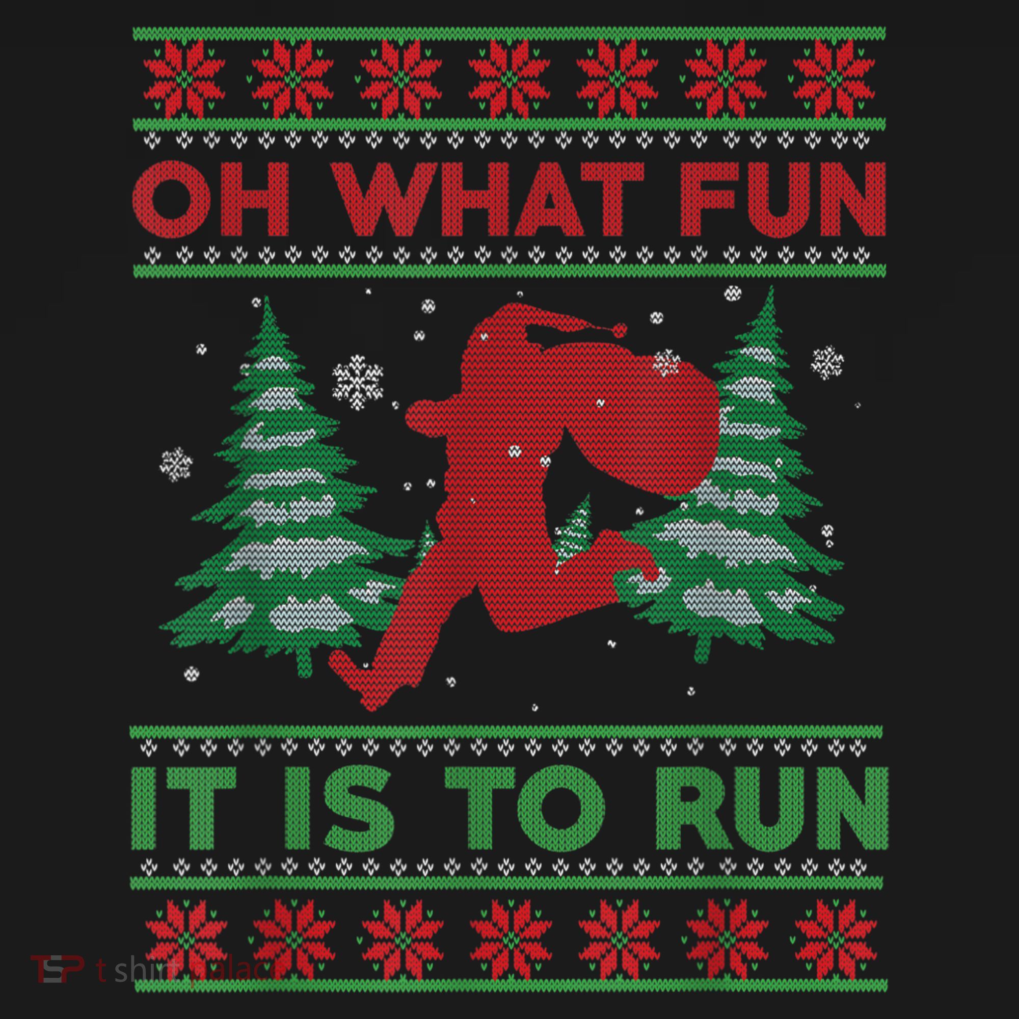 Oh What Fun It Is To Run Christmas Running Santa Run Sweatshirt
