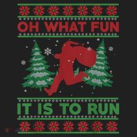 Oh What Fun It Is To Run Christmas Running Santa Run Beanie thumb 2