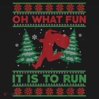 Oh What Fun It Is To Run Christmas Running Santa Run Women's Hoodie thumb 2