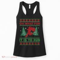 Oh What Fun It Is To Run Christmas Running Santa Run Women's Tank Top thumb 0