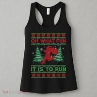Oh What Fun It Is To Run Christmas Running Santa Run Women's Tank Top thumb 3