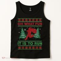 Oh What Fun It Is To Run Christmas Running Santa Run Tank Top thumb 2