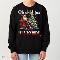 Oh What Fun It Is To Ride Santa Motorcycle  Women's Sweatshirt thumb 0