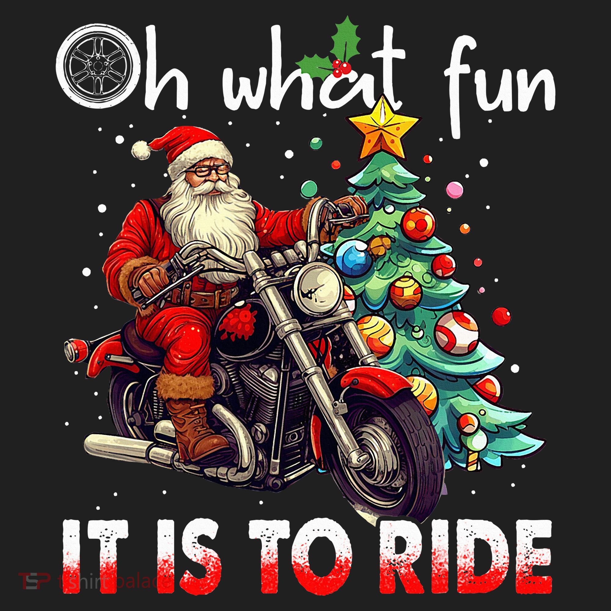Oh What Fun It Is To Ride Santa Motorcycle  Beanie