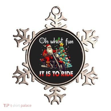 Oh What Fun It Is To Ride Santa Motorcycle  Ornament