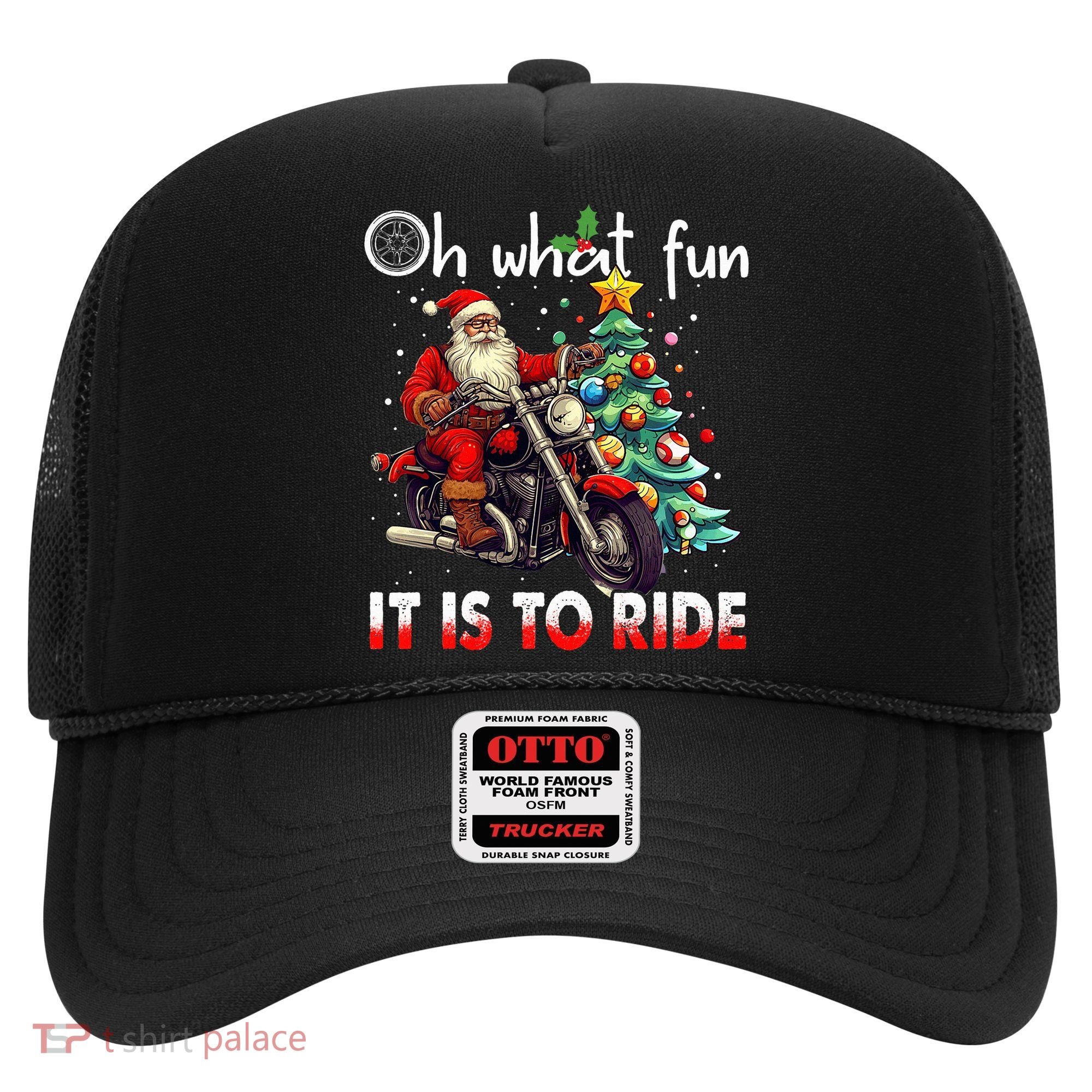 Oh What Fun It Is To Ride Santa Motorcycle  Hat