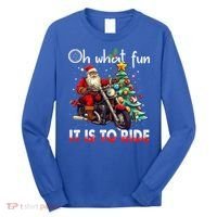 Oh What Fun It Is To Ride Santa Motorcycle  Long Sleeve Shirt thumb 0