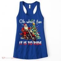 Oh What Fun It Is To Ride Santa Motorcycle  Women's Tank Top thumb 0