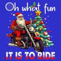 Oh What Fun It Is To Ride Santa Motorcycle  Women's Tank Top thumb 5