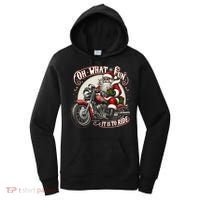 Oh What Fun It Is To Ride Motorcycle Biker Santa Xmas Gift Women's Hoodie thumb 0