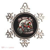 Oh What Fun It Is To Ride Motorcycle Biker Santa Xmas Gift Ornament thumb 0