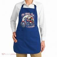 Oh What Fun It Is To Ride Motorcycle Biker Santa Xmas Gift Apron thumb 2
