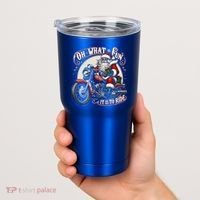 Oh What Fun It Is To Ride Motorcycle Biker Santa Xmas Gift Tumbler thumb 2