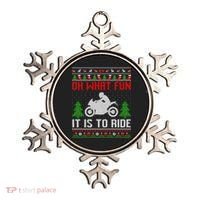Oh What Fun It Is To Ride Motorcycle Ugly Christmas Funny Gift Ornament thumb 0