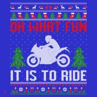 Oh What Fun It Is To Ride Motorcycle Ugly Christmas Funny Gift Baby Bodysuit thumb 2