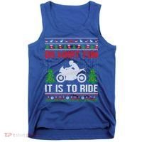 Oh What Fun It Is To Ride Motorcycle Ugly Christmas Funny Gift Tank Top thumb 0