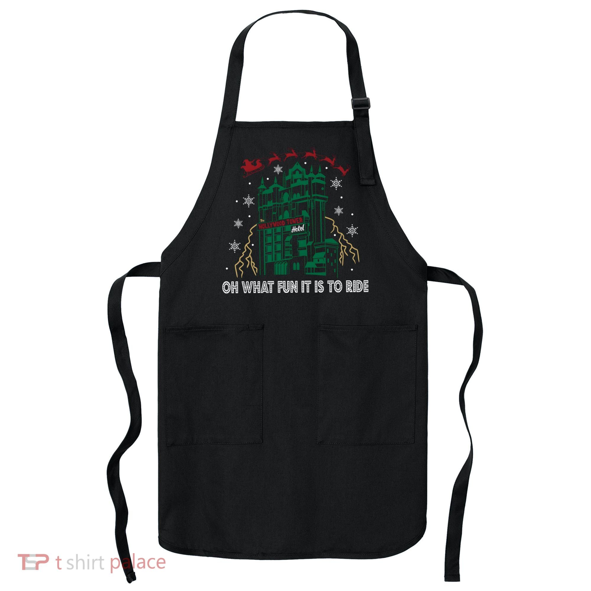 Oh What Fun It Is To Ride Tower Of Terror Christmas Apron