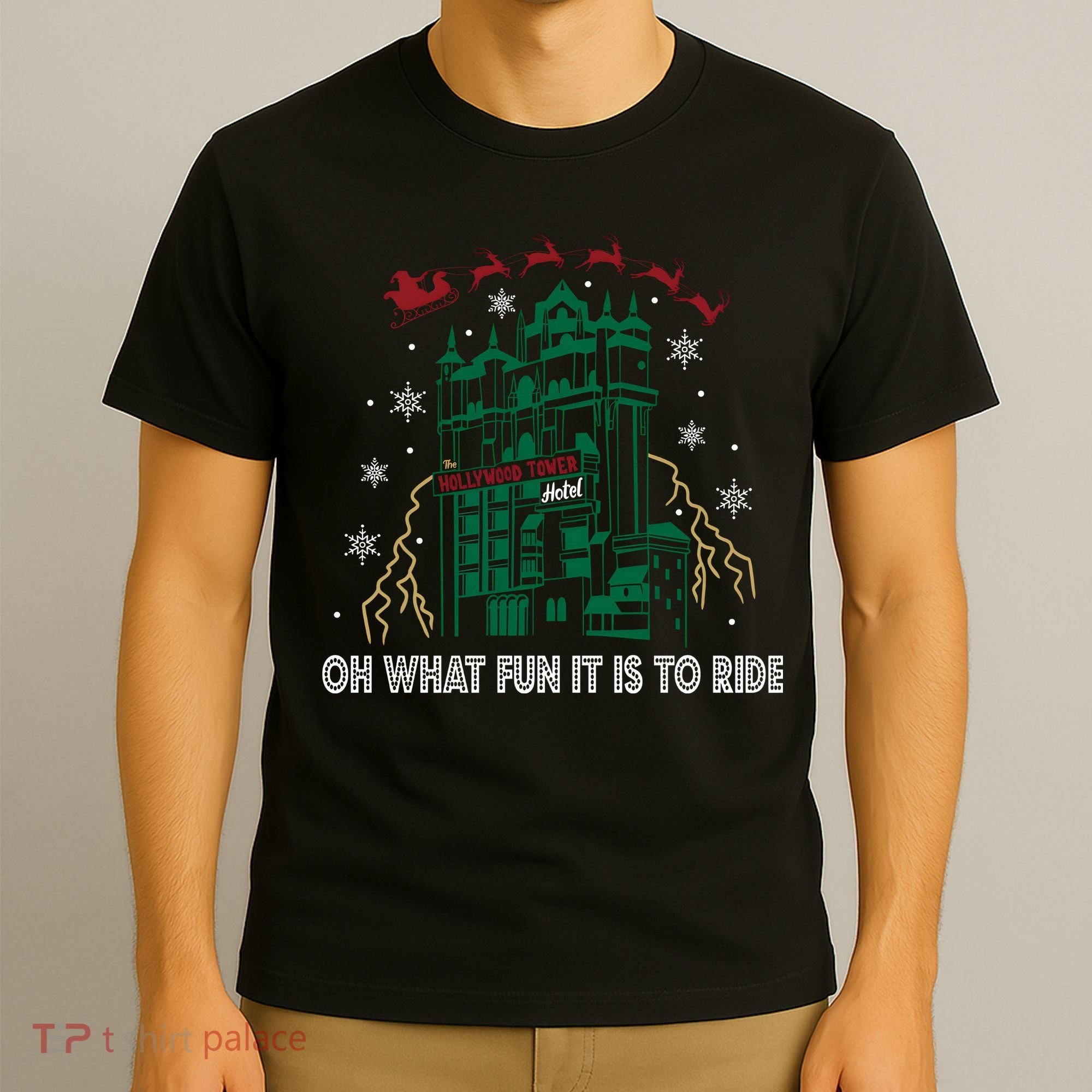 Oh What Fun It Is To Ride Tower Of Terror Christmas T-Shirt