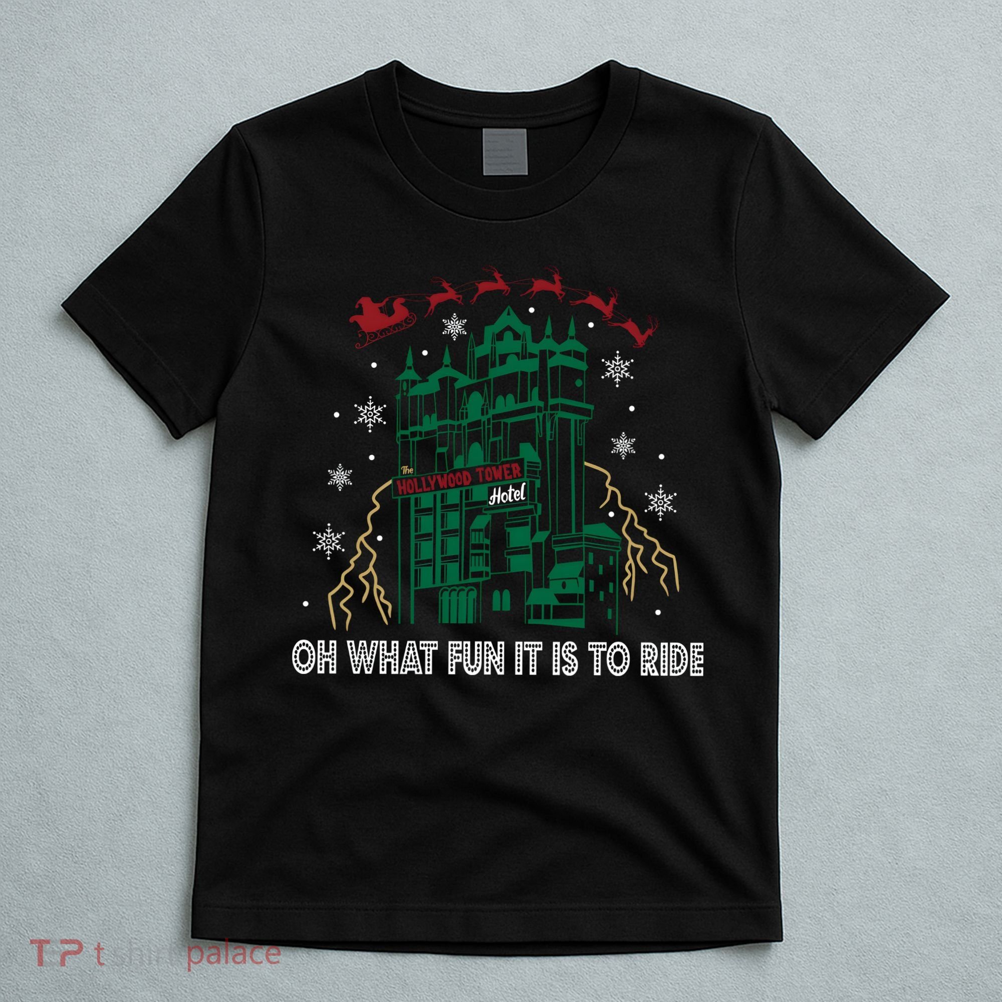 Oh What Fun It Is To Ride Tower Of Terror Christmas T-Shirt