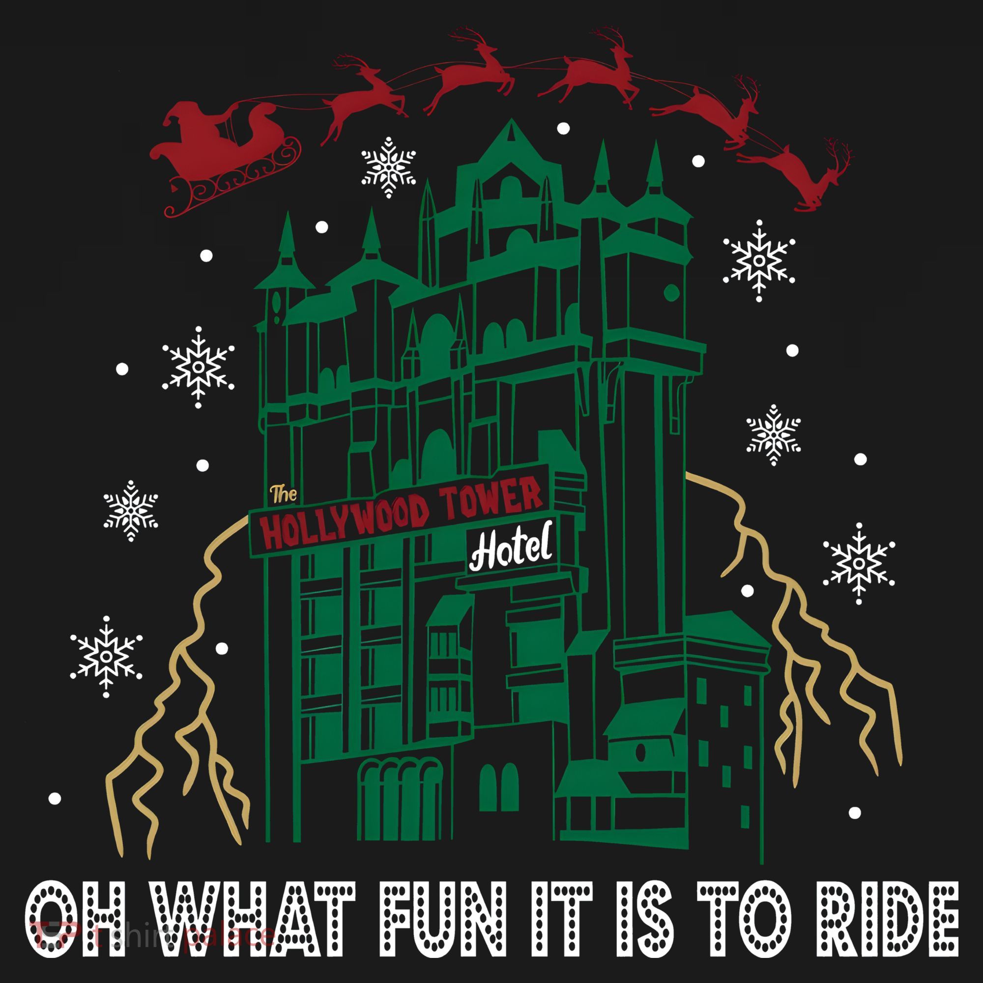 Oh What Fun It Is To Ride Tower Of Terror Christmas Women's Tank Top
