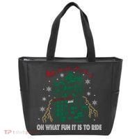 Oh What Fun It Is To Ride Tower Of Terror Christmas Tote Bag thumb 0