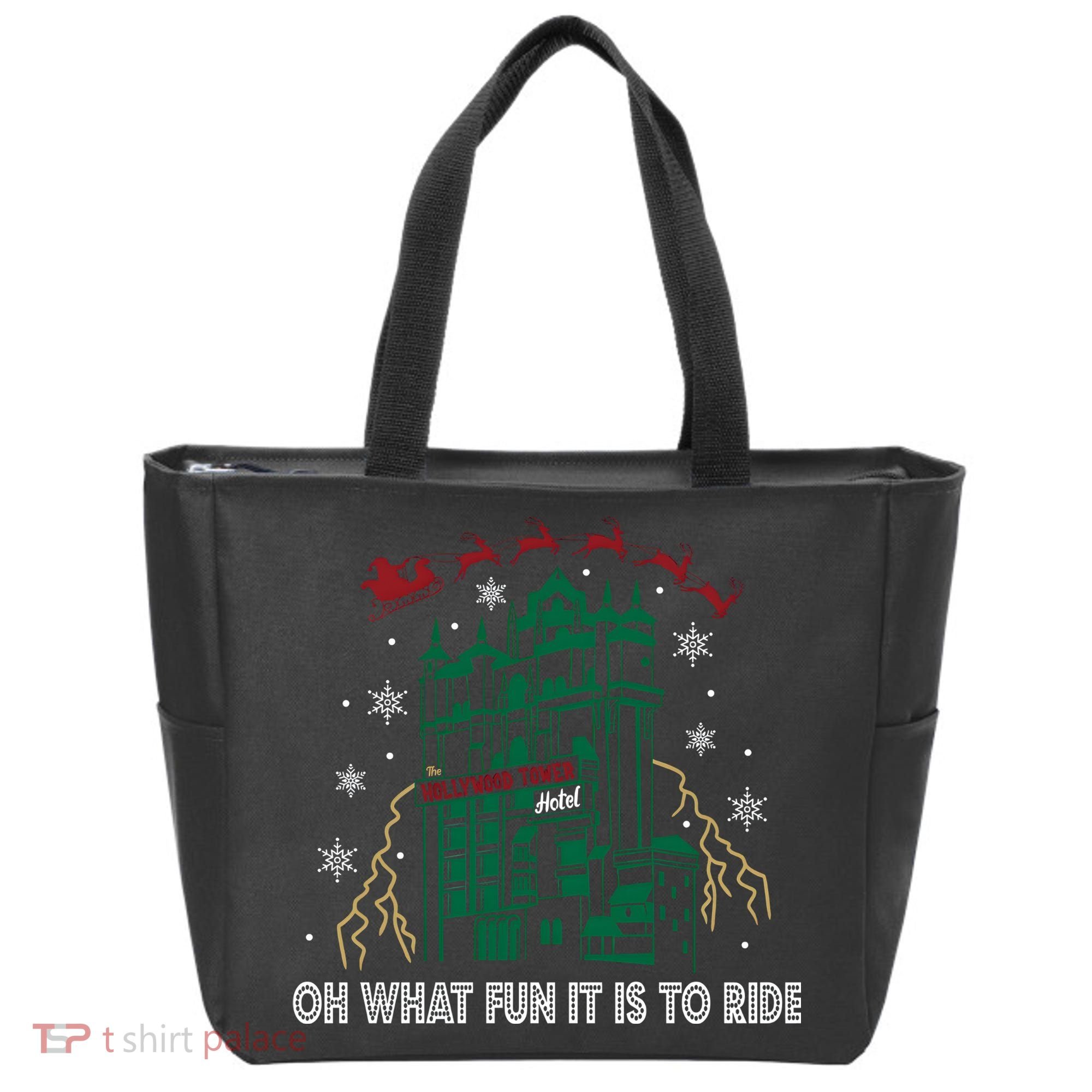 Oh What Fun It Is To Ride Tower Of Terror Christmas Tote Bag