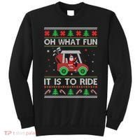 Oh What Fun It Is To Ride Golf Ugly Christmas Xmas Sweatshirt thumb 0