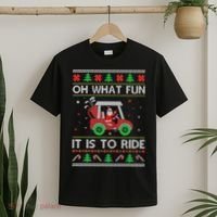 Oh What Fun It Is To Ride Golf Ugly Christmas Xmas T-Shirt thumb 2