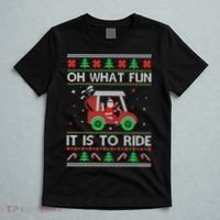 Oh What Fun It Is To Ride Golf Ugly Christmas Xmas T-Shirt thumb 5