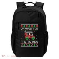 Oh What Fun It Is To Ride Golf Ugly Christmas Xmas Backpack thumb 0