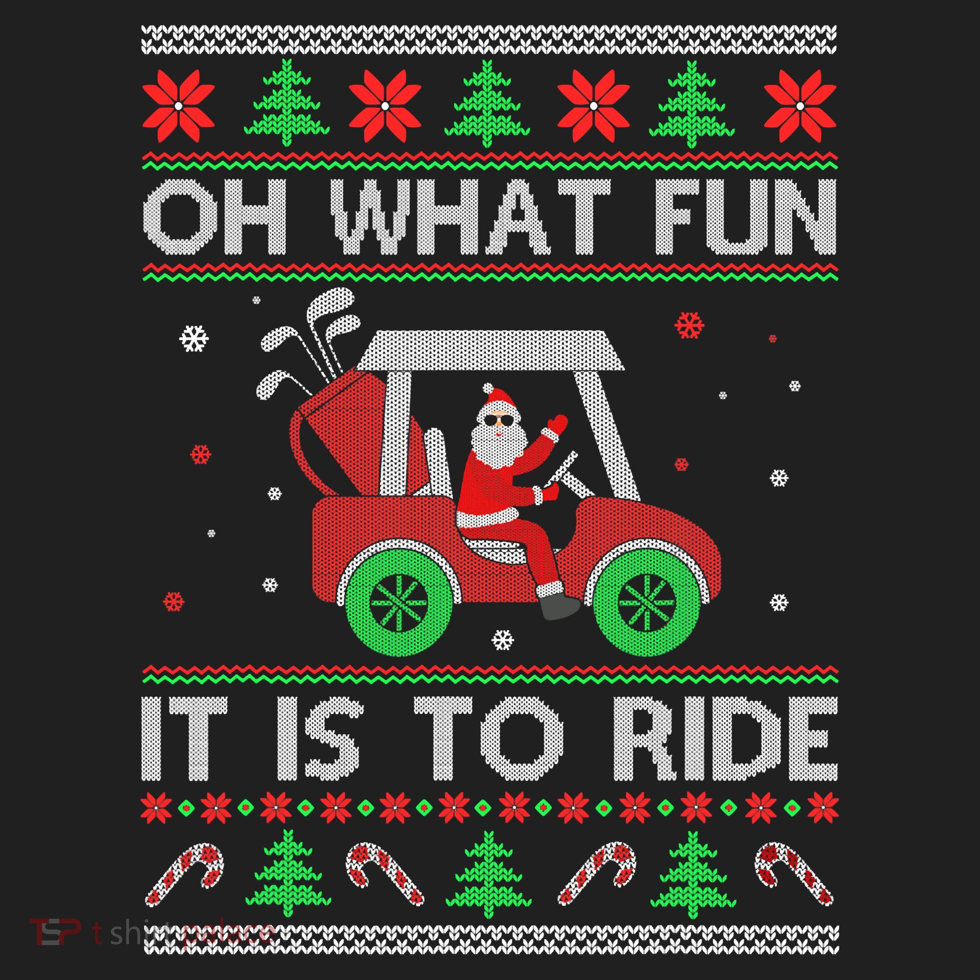 Oh What Fun It Is To Ride Golf Ugly Christmas Xmas Beanie