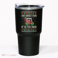 Oh What Fun It Is To Ride Golf Ugly Christmas Xmas Tumbler thumb 0