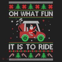 Oh What Fun It Is To Ride Golf Ugly Christmas Xmas Hat thumb 2