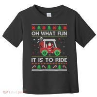 Oh What Fun It Is To Ride Golf Ugly Christmas Xmas Toddler T-Shirt thumb 0