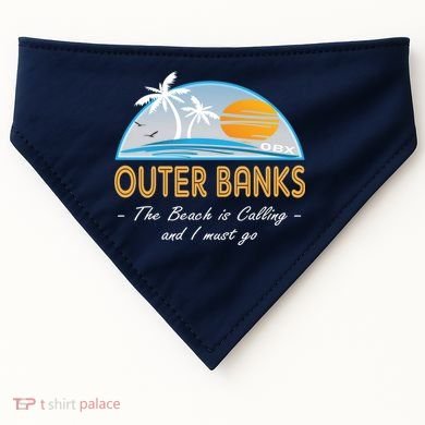 OBX With Funny Slogan for The Outer Banks USA-Made Doggie Bandana