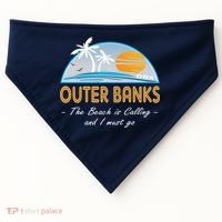 OBX With Funny Slogan for The Outer Banks USA-Made Doggie Bandana thumb 0