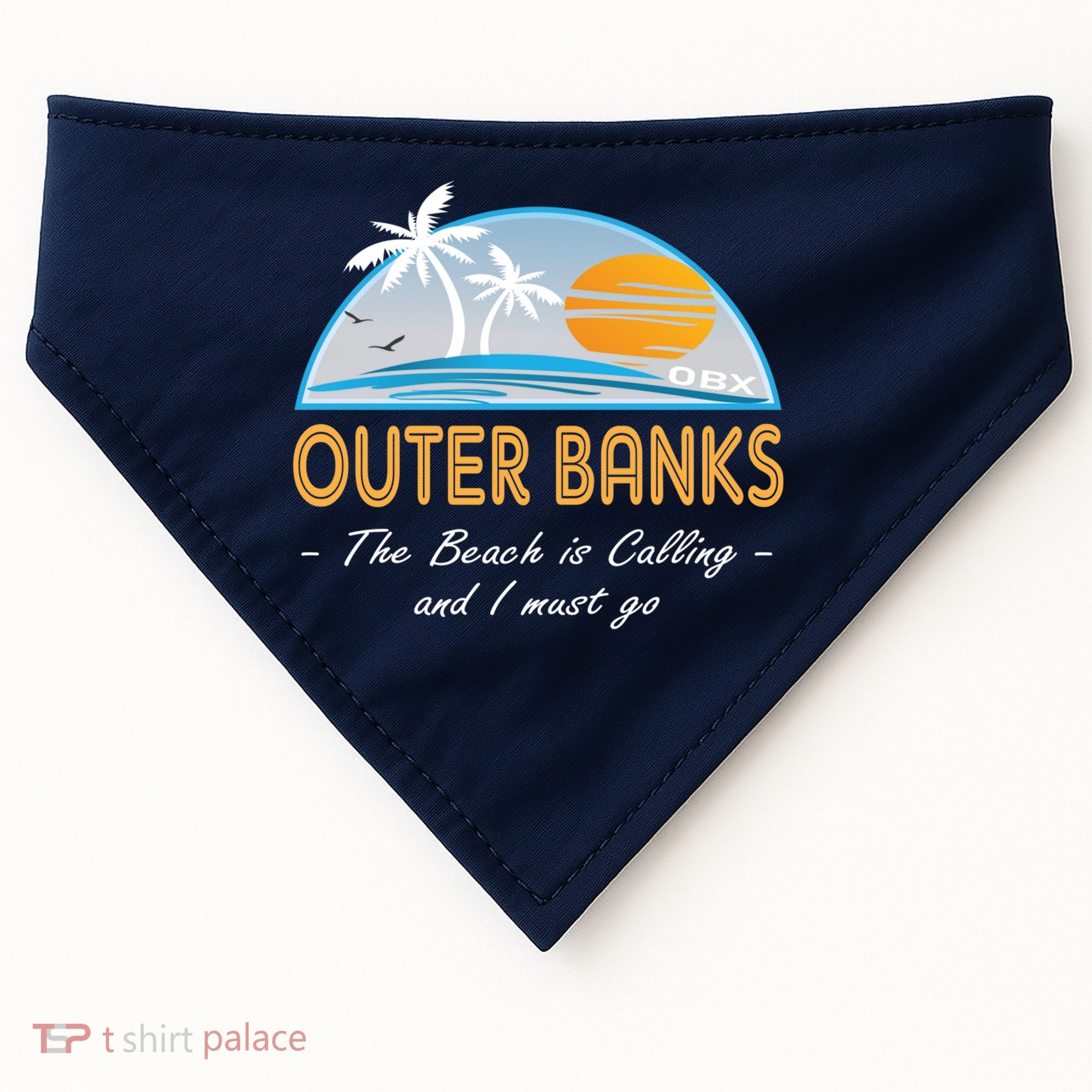 OBX With Funny Slogan for The Outer Banks USA-Made Doggie Bandana