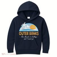 OBX With Funny Slogan for The Outer Banks Kids Hoodie thumb 0