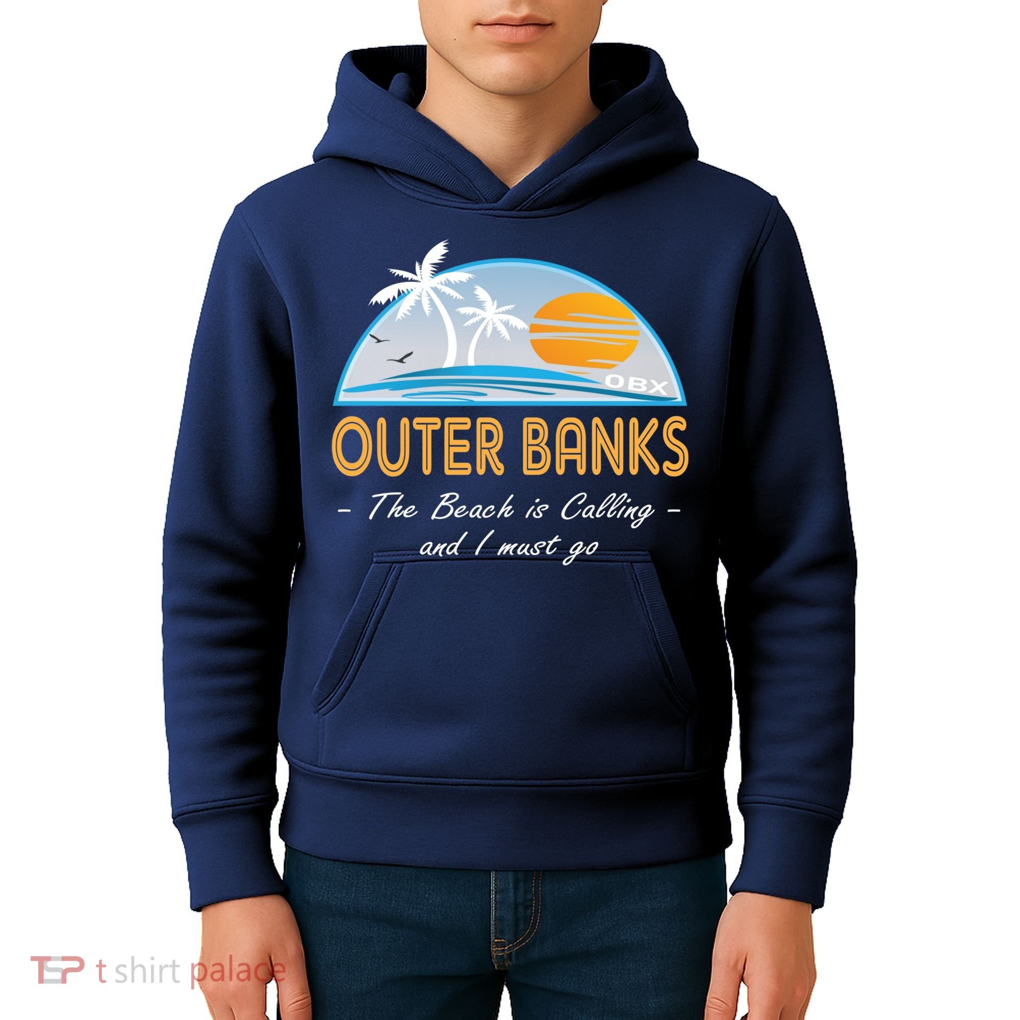 OBX With Funny Slogan for The Outer Banks Kids Hoodie