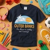 OBX With Funny Slogan for The Outer Banks Kids T-Shirt thumb 3
