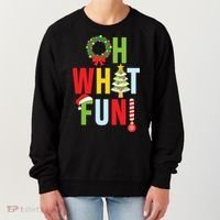 Oh What Fun Christmas With Wreath And Tree Women's Sweatshirt thumb 0