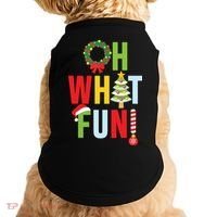 Oh What Fun Christmas With Wreath And Tree Doggie Tank thumb 0