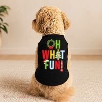 Oh What Fun Christmas With Wreath And Tree Doggie Tank thumb 2