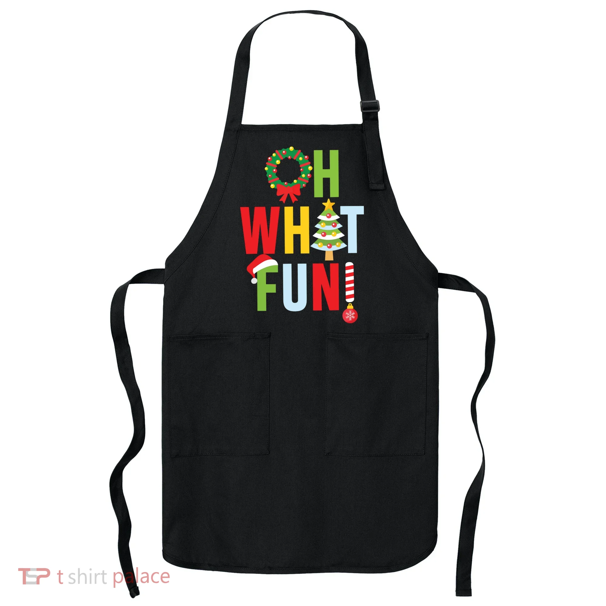 Oh What Fun Christmas With Wreath And Tree Apron