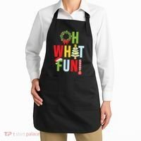 Oh What Fun Christmas With Wreath And Tree Apron thumb 2