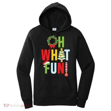 Oh What Fun Christmas With Wreath And Tree Women's Hoodie