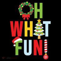 Oh What Fun Christmas With Wreath And Tree Women's Hoodie thumb 2